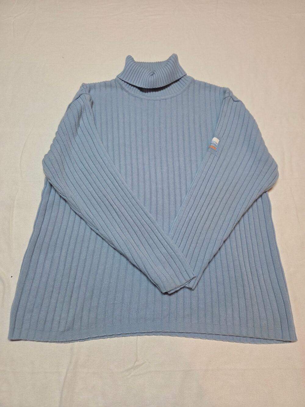 South Pole Light Blue Ribbed Turtleneck Sweater Size L